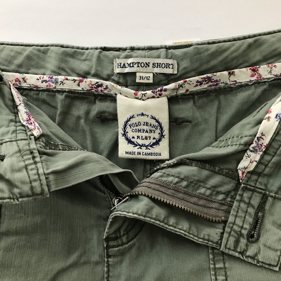 Polo Ralph Lauren Pants - Polo Jeans Ralph Lauren Army Green Hampton Roll Up Shorts Field Pant Size 12